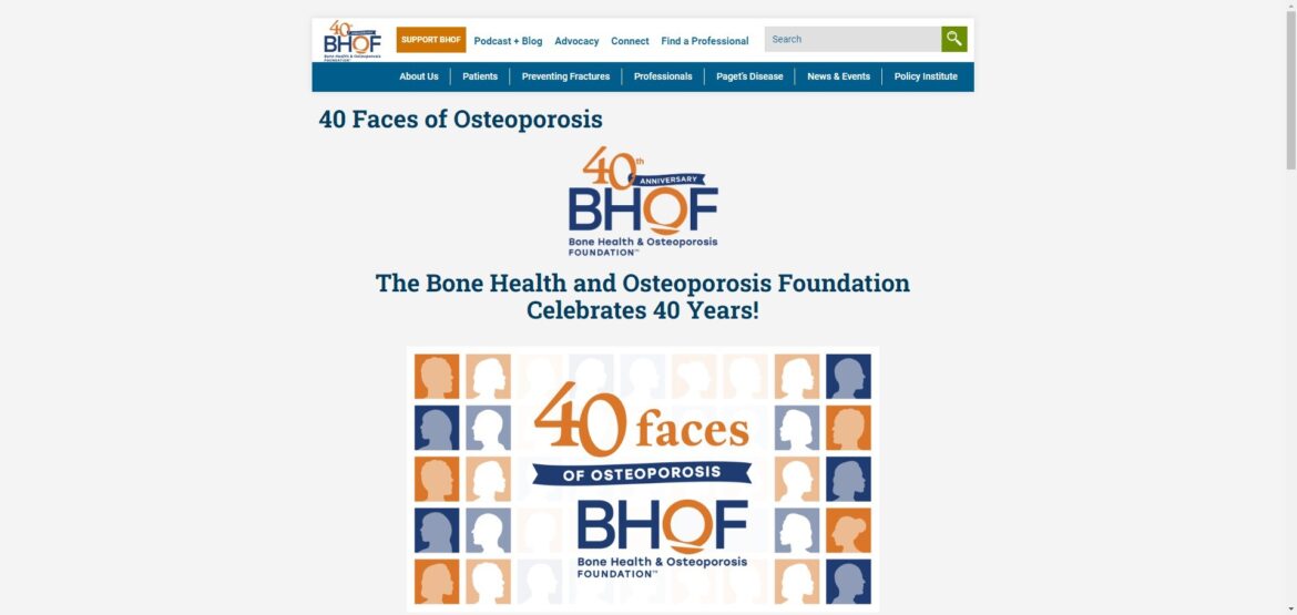 40 Faces of Osteoporosis
