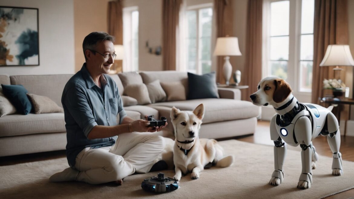 robotic pet dogs in entertaining aged population